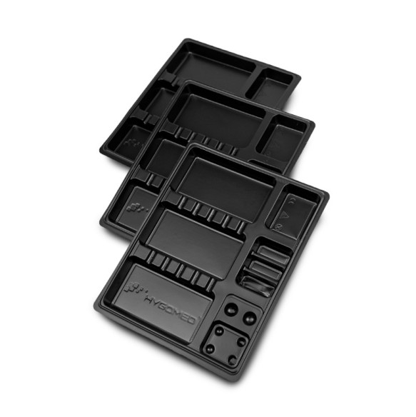 Vassoi Monouso in Plastica Neri - 19x 15cm - 10pz