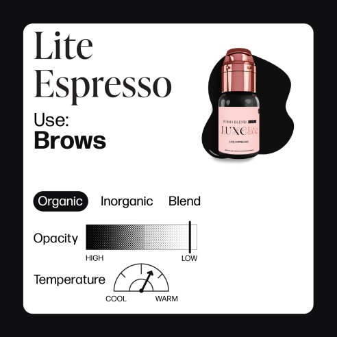 LITE ESPRESSO - Perma Blend Luxe Lite - 15ml - Pigmento PMU REACH