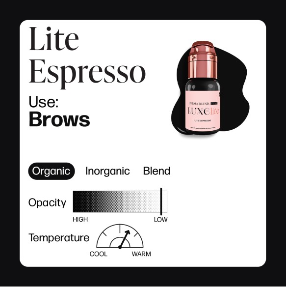 LITE ESPRESSO - Perma Blend Luxe Lite - 15ml - Pigmento PMU REACH