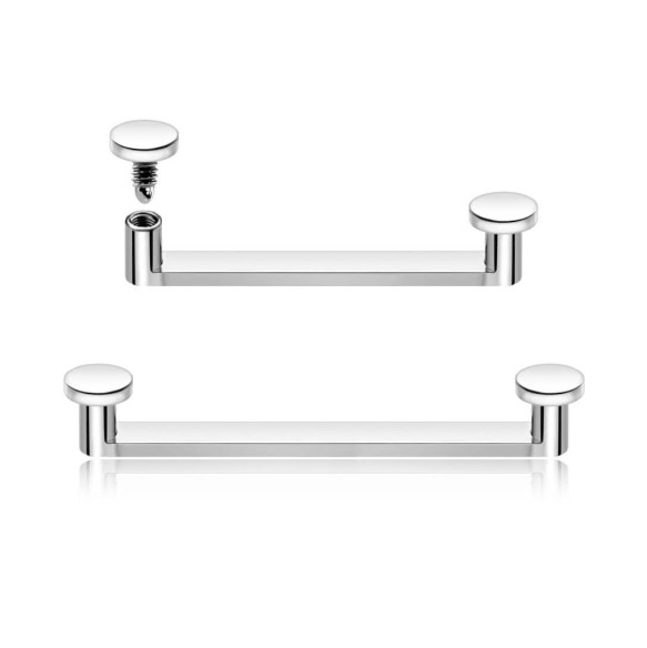 Surface Barbell in Titanio G23 ASTM F136 – Filettatura Interna