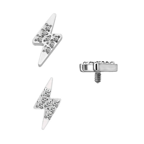 Terminale Labret Fulmine in Titanio ASTM F136 con Zirconie