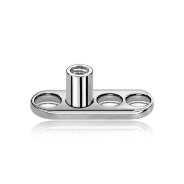 Dermal Anchor in Titanio G23 ASTM F136 con Filettatura Interna - 3 Fori