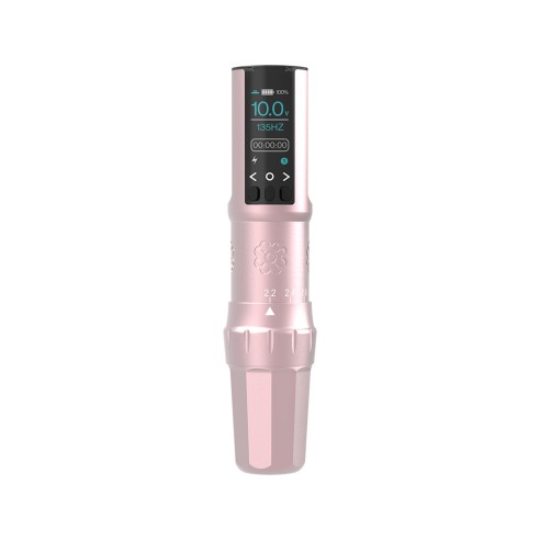 Microbeau E.L.B. PMU Machine - Corsa Regolabile (2.2 - 3.4 mm) - Blush Pink - Dermografo Wireless per Eyeliner, Labbra e Sopracciglia