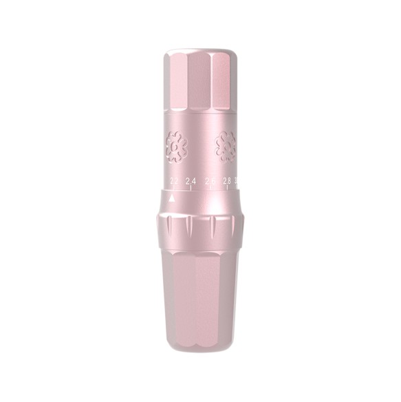 Microbeau E.L.B. PMU Machine - Corsa Regolabile (2.2 - 3.4 mm) - Blush Pink - Dermografo Wireless per Eyeliner, Labbra e Sopracciglia