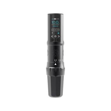 Microbeau E.L.B. PMU Machine - Corsa Regolabile (2.2 - 3.4 mm) - Matte Black - Dermografo Wireless per Eyeliner, Labbra e Sopracciglia
