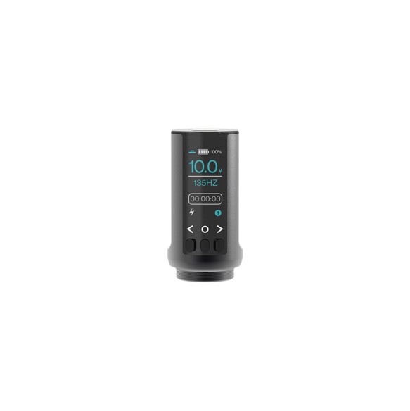 Microbeau E.L.B. PMU Machine - Corsa Regolabile (2.2 - 3.4 mm) - Matte Black - Dermografo Wireless per Eyeliner, Labbra e Sopracciglia