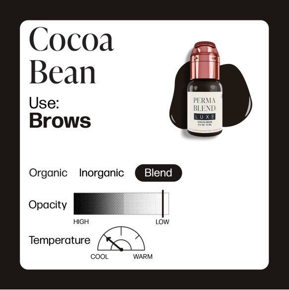 COCOA BEAN - Perma Blend Luxe - 15ml - Pigmento PMU REACH