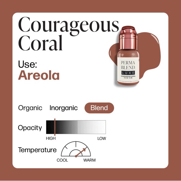 COURAGEOUS CORAL - Perma Blend Luxe - 15ml - Pigmento PMU REACH