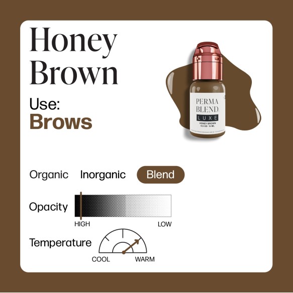 HONEY BROWN - Perma Blend Luxe - 15ml - Pigmento PMU REACH