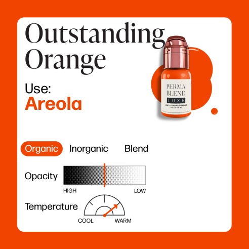 OUTSTANDING ORANGE - Perma Blend Luxe - 15ml - Pigmento PMU REACH