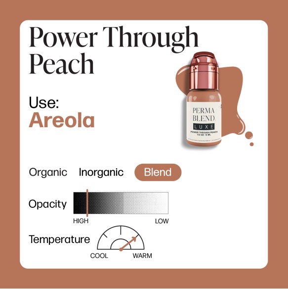 POWER THROUGH PEACH - Perma Blend Luxe - 15ml - Pigmento PMU REACH