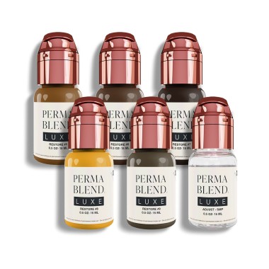 Stevey G. RESTORE Set Trico - Perma Blend Luxe - 6x15ml - Pigmenti PMU REACH