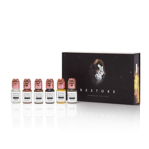 Stevey G. RESTORE Set Trico - Perma Blend Luxe - 6x15ml - Pigmenti PMU REACH