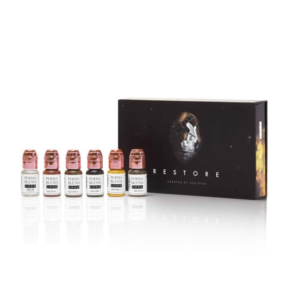 Stevey G. RESTORE Set Trico - Perma Blend Luxe - 6x15ml - Pigmenti PMU REACH