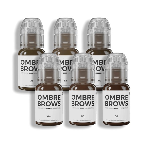 Paulina Osinkowska OMBRE BROWS Set - Perma Blend Luxe - 6x15ml - Pigmenti PMU REACH