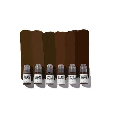 Paulina Osinkowska OMBRE BROWS Set - Perma Blend Luxe - 6x15ml - Pigmenti PMU REACH