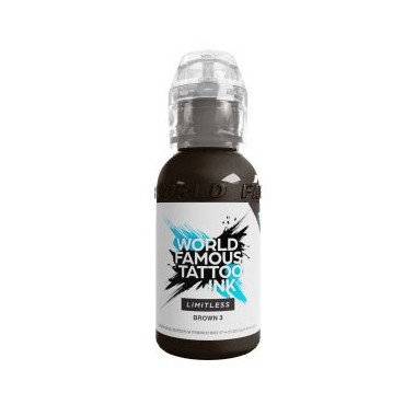 BROWN 3 - World Famous Limitless - 30ml - Colore Tattoo REACH