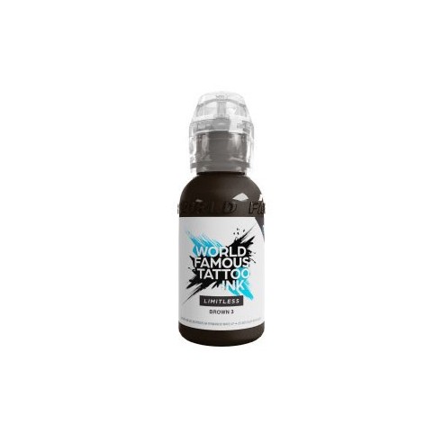 BROWN 3 - World Famous Limitless - 30ml - Colore Tattoo REACH
