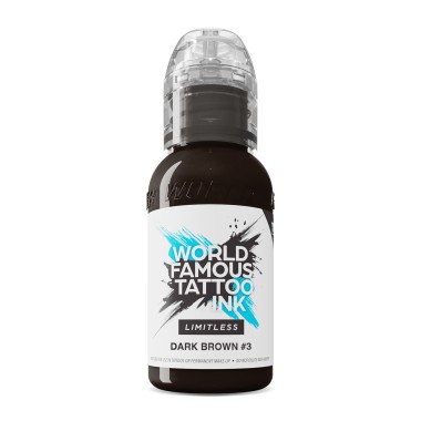 DARK BROWN 3 - World Famous Limitless - 30ml - Colore Tattoo REACH