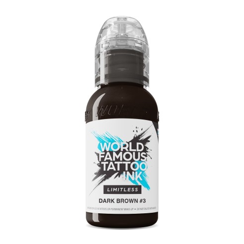 DARK BROWN 3 - World Famous Limitless - 30ml - Colore Tattoo REACH