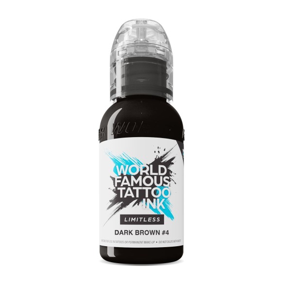 DARK BROWN 4 - World Famous Limitless - 30ml - Colore Tattoo REACH