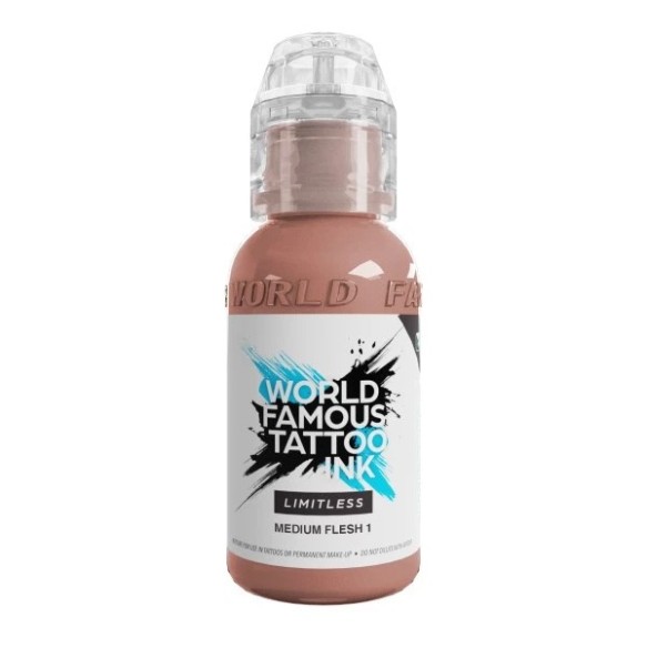 MEDIUM FLESH 1 - World Famous Limitless - 30ml - Colore Tattoo REACH