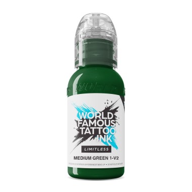 MEDIUM GREEN 1 V2 - World Famous Limitless - 30ml - Colore Tattoo REACH