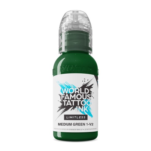MEDIUM GREEN 1 V2 - World Famous Limitless - 30ml - Colore Tattoo REACH