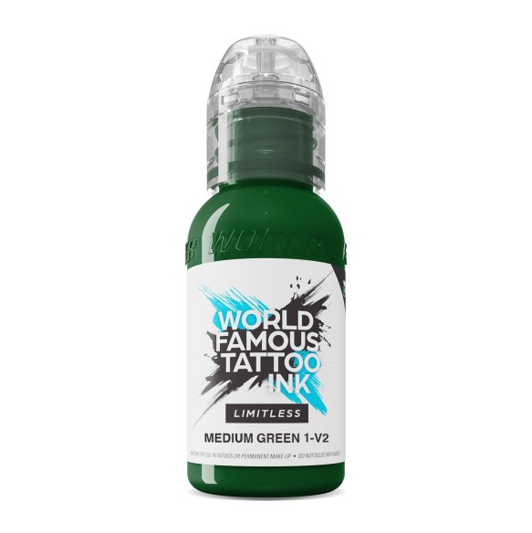 MEDIUM GREEN 1 V2 - World Famous Limitless - 30ml - Colore Tattoo REACH