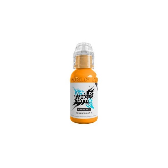 MEDIUM YELLOW 3 - World Famous Limitless - 30ml - Colore Tattoo REACH