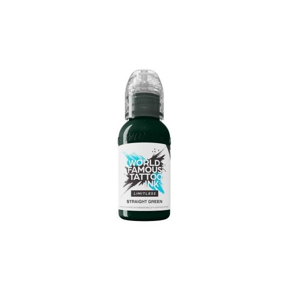 STRAIGHT GREEN - World Famous Limitless - 30ml - Colore Tattoo REACH