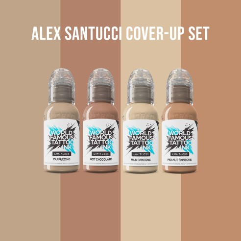 Santucci SKIN TONE Set - World Famous Limitless - 4 × 30 ml - Colori Tattoo REACH
