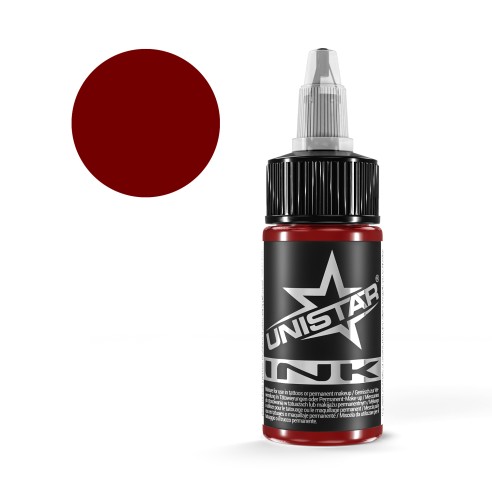 Basic Dark Red - UNISTAR INK - 30 ml - Colore Tattoo REACH