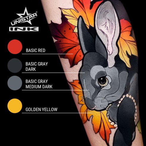 Basic Gray Medium Dark - UNISTAR INK - 30 ml - Colore Tattoo REACH