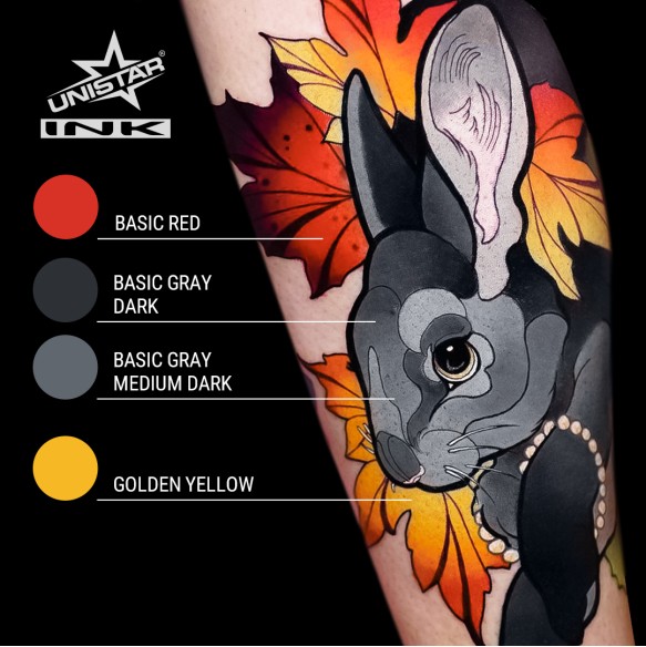 Basic Red - UNISTAR INK - 30 ml - Colore Tattoo REACH