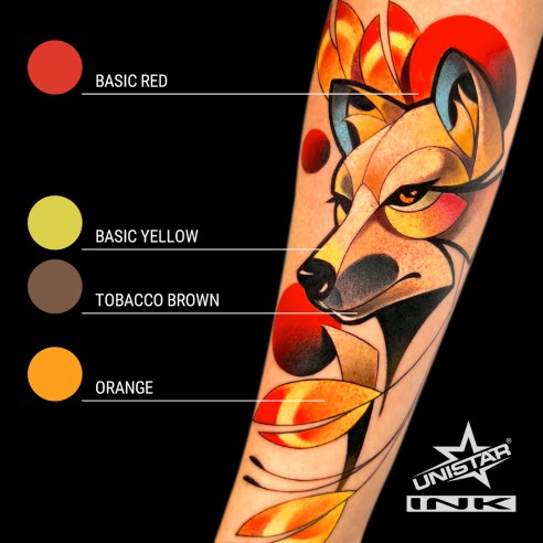 Basic Red - UNISTAR INK - 30 ml - Colore Tattoo REACH