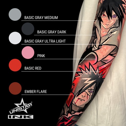 Basic Red - UNISTAR INK - 30 ml - Colore Tattoo REACH