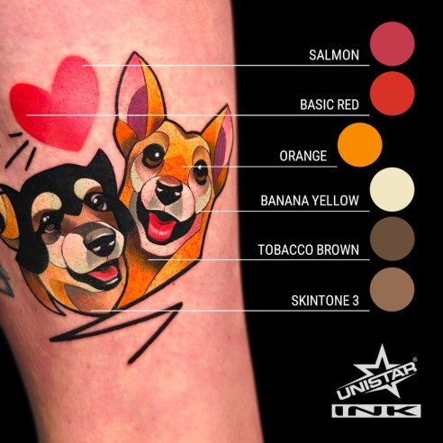 Basic Red - UNISTAR INK - 30 ml - Colore Tattoo REACH