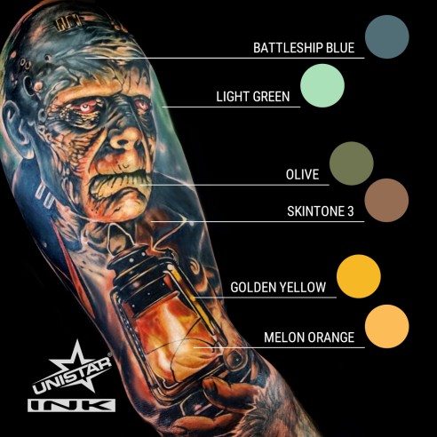 Battleship Blue - UNISTAR INK - 30 ml - Colore Tattoo REACH