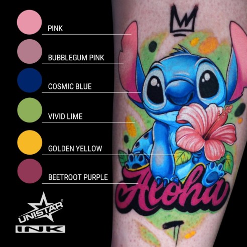 Bubblegum Pink - UNISTAR INK - 30 ml - Colore Tattoo REACH