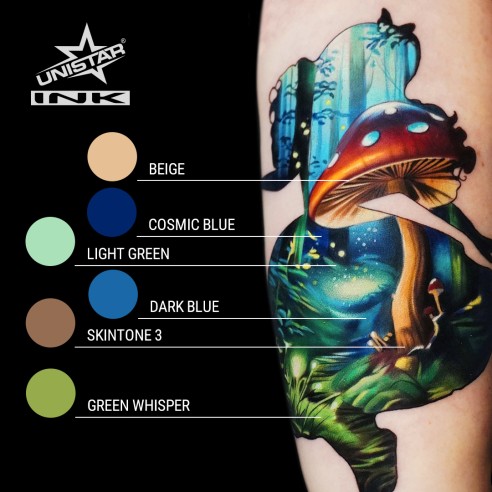 Dark Blue - UNISTAR INK - 30 ml - Colore Tattoo REACH
