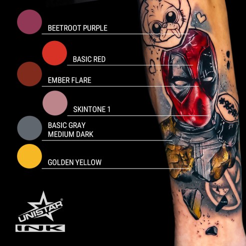 Golden Yellow - UNISTAR INK - 30 ml - Colore Tattoo REACH