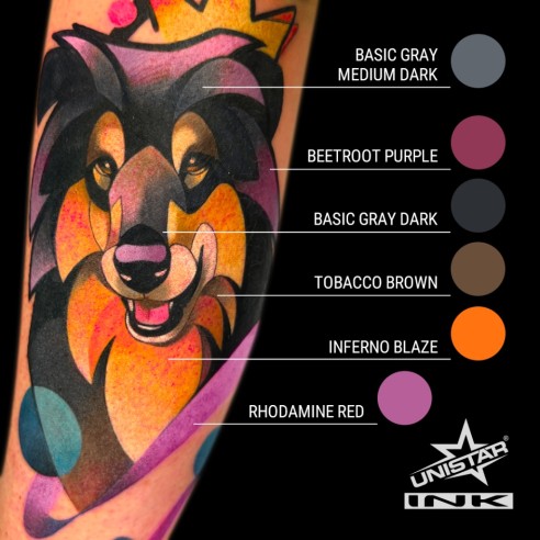 Inferno Blaze - UNISTAR INK - 30 ml - Colore Tattoo REACH