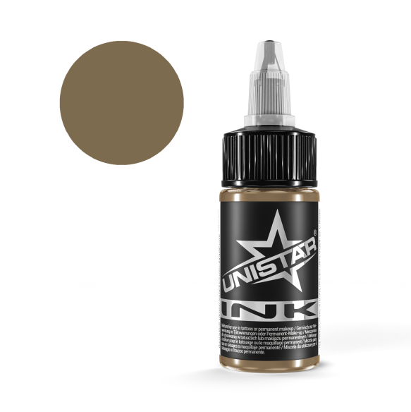 Light Brown - UNISTAR INK - 30 ml - Colore Tattoo REACH
