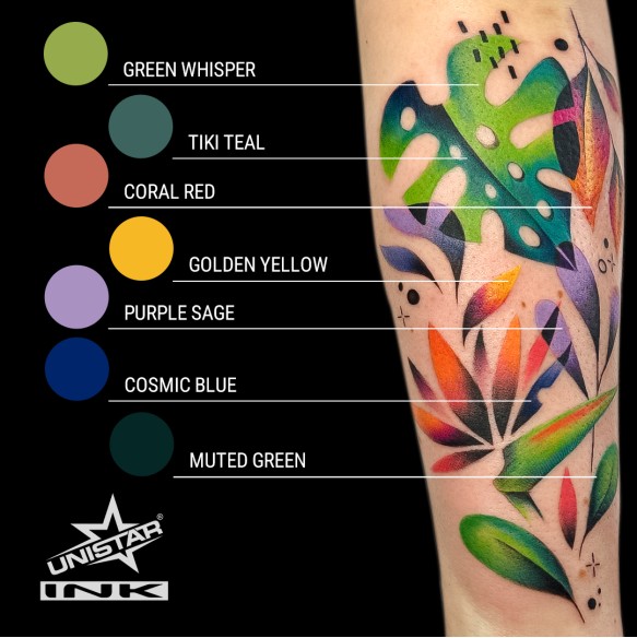 Muted Green - UNISTAR INK - 30 ml - Colore Tattoo REACH