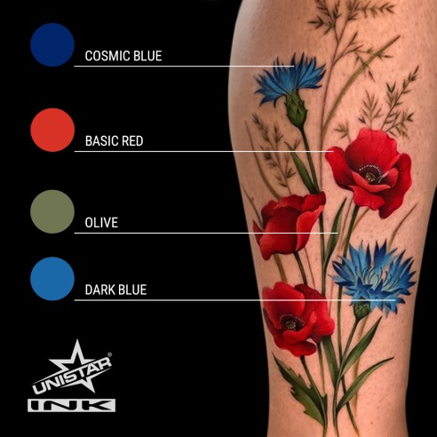Olive - UNISTAR INK - 30 ml - Colore Tattoo REACH