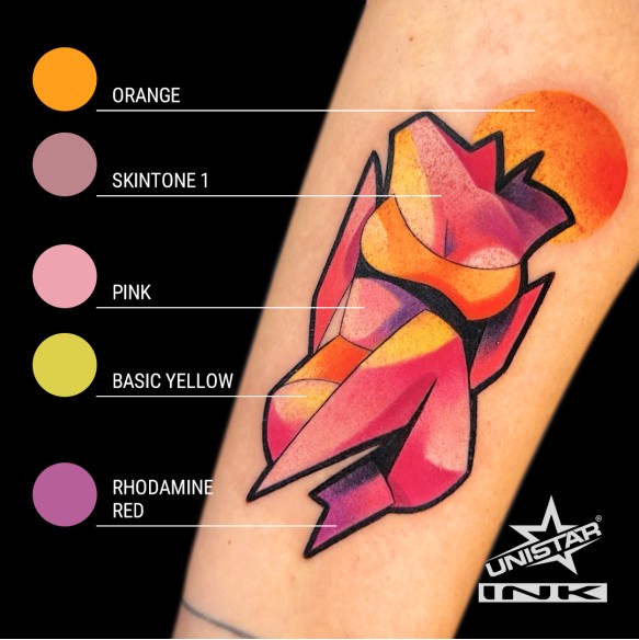 Orange - UNISTAR INK - 30 ml - Colore Tattoo REACH