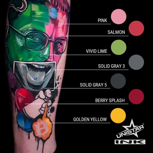Pink - UNISTAR INK - 30 ml - Colore Tattoo REACH