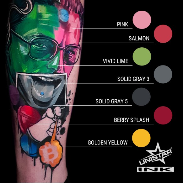 Pink - UNISTAR INK - 30 ml - Colore Tattoo REACH