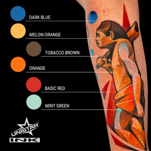 Tobacco Brown - UNISTAR INK - 30 ml - Colore Tattoo REACH